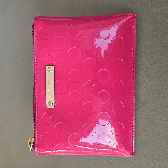Never used KATE SPADE ♠️  Pouch bag Pink zipper top mini Pouch bag - Picture 1 of 12